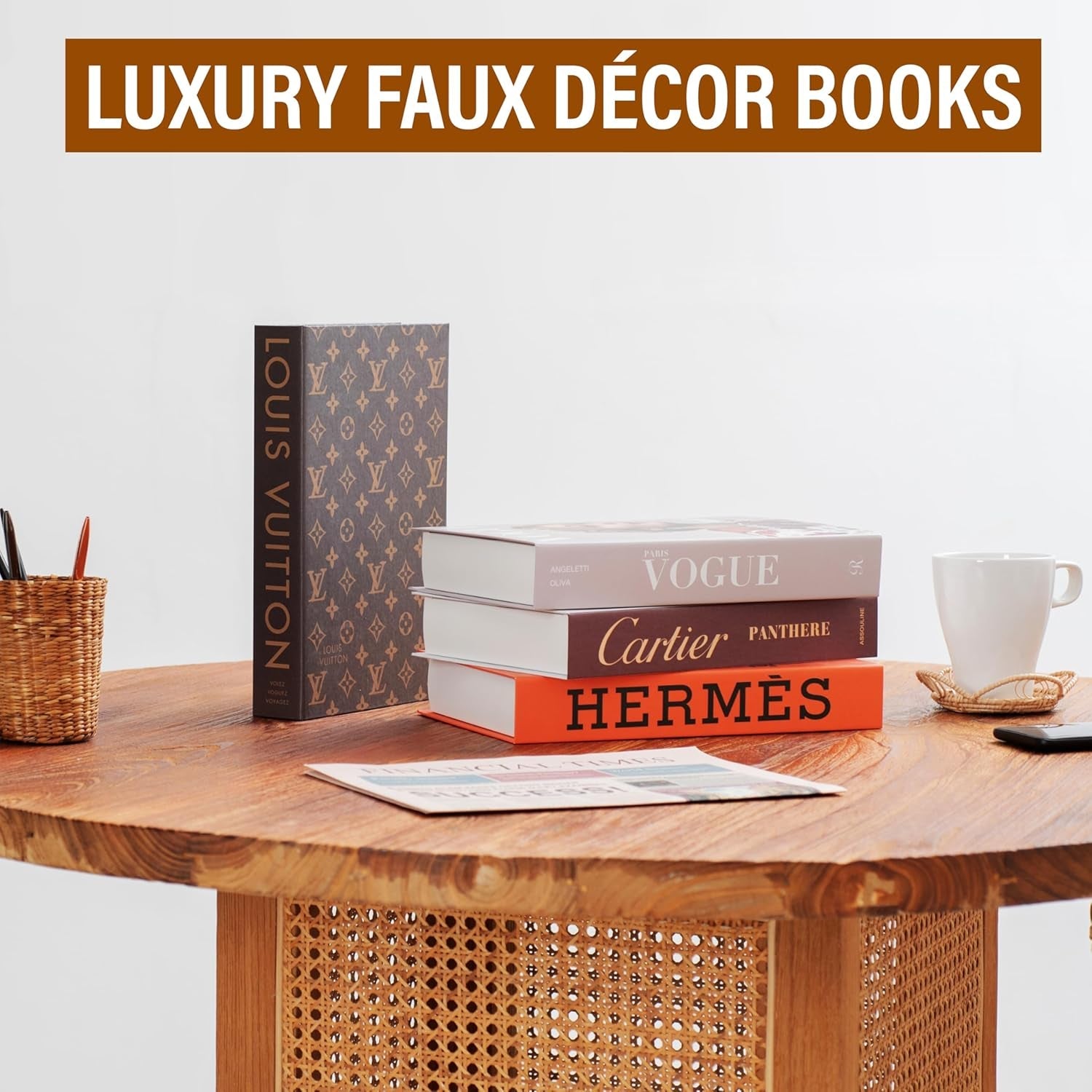 Decorative Books_Glam - Fake Books for Home Decor, Aesthetic Book for Room Decoration, Living Room, Preppy, Book Shelf, Shelf, Designer Books Decor Set