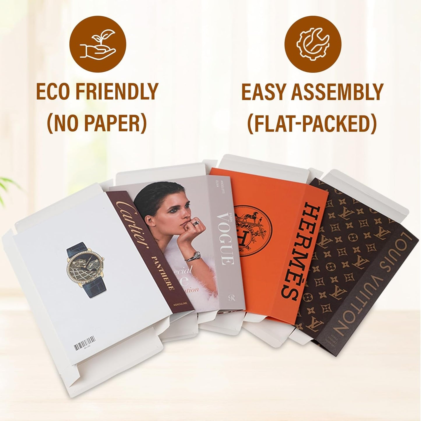 Decorative Books_Glam - Fake Books for Home Decor, Aesthetic Book for Room Decoration, Living Room, Preppy, Book Shelf, Shelf, Designer Books Decor Set