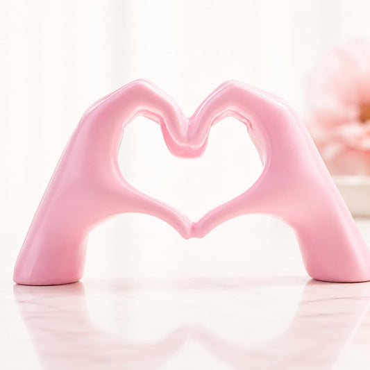 Heart Hands Sculpture Pink — MAIN