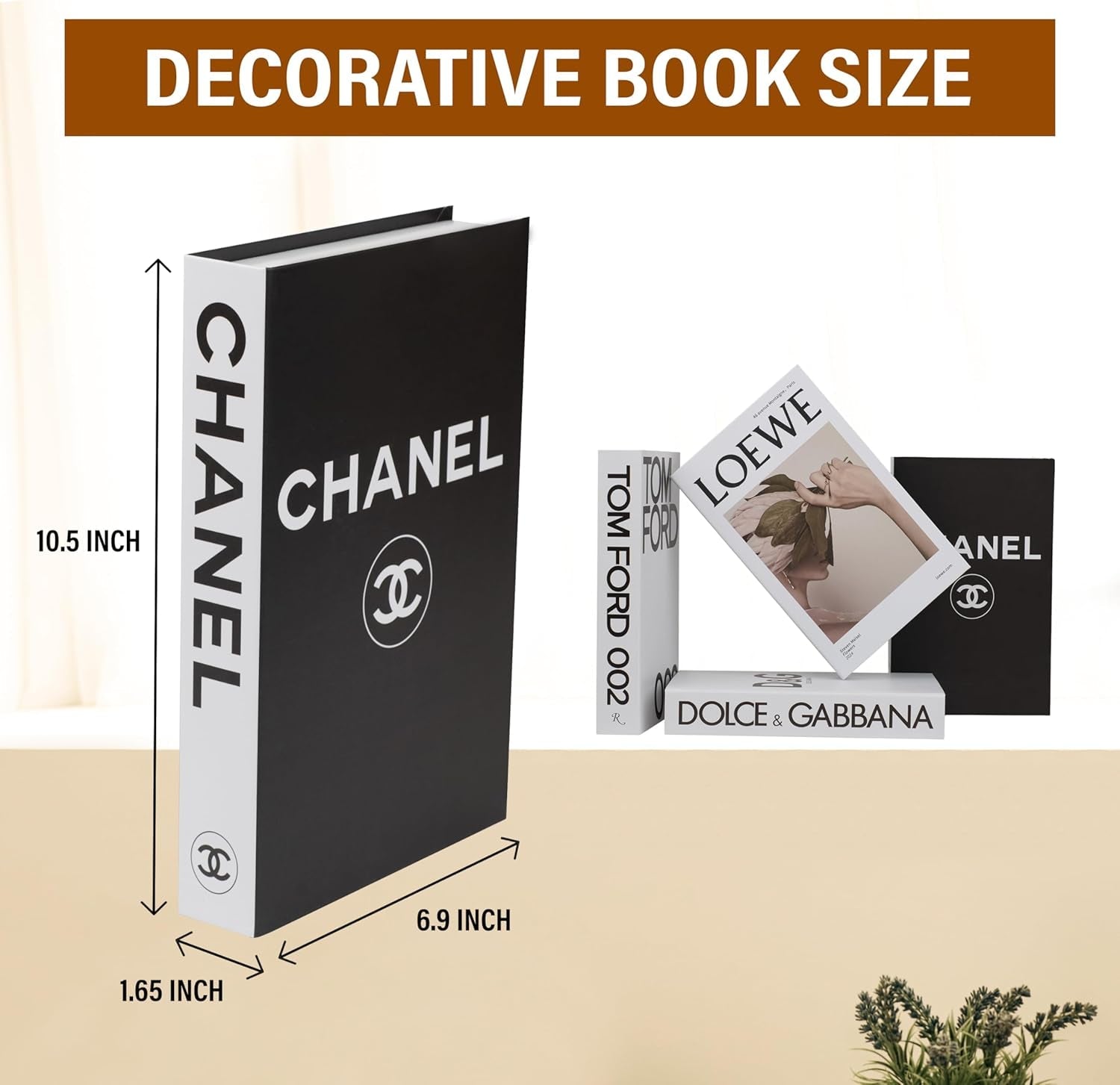 Decorative Books_White – Fake Books for Home & Room Decor, Aesthetic Shelf & Designer Set
