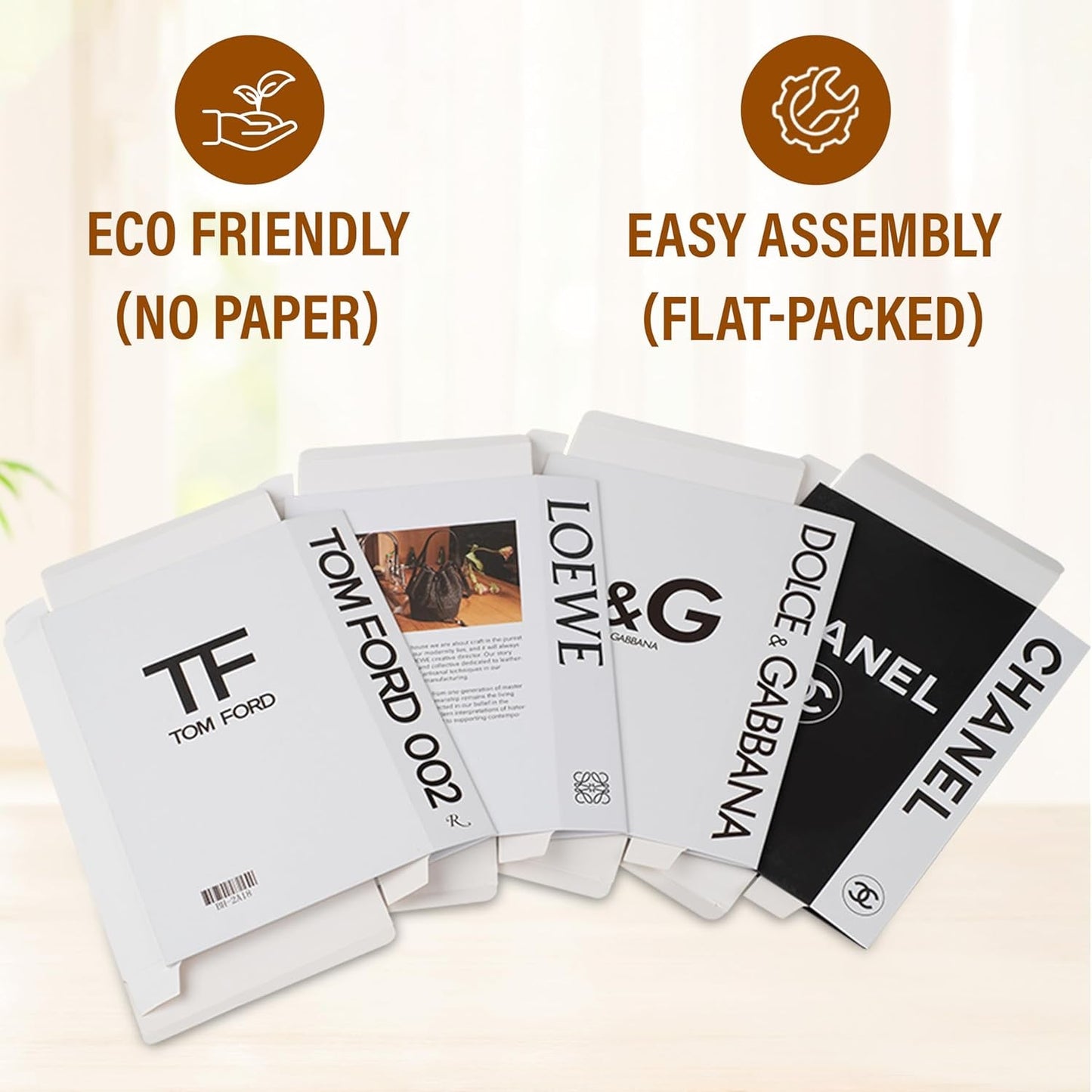 Decorative Books_White – Fake Books for Home & Room Decor, Aesthetic Shelf & Designer Set