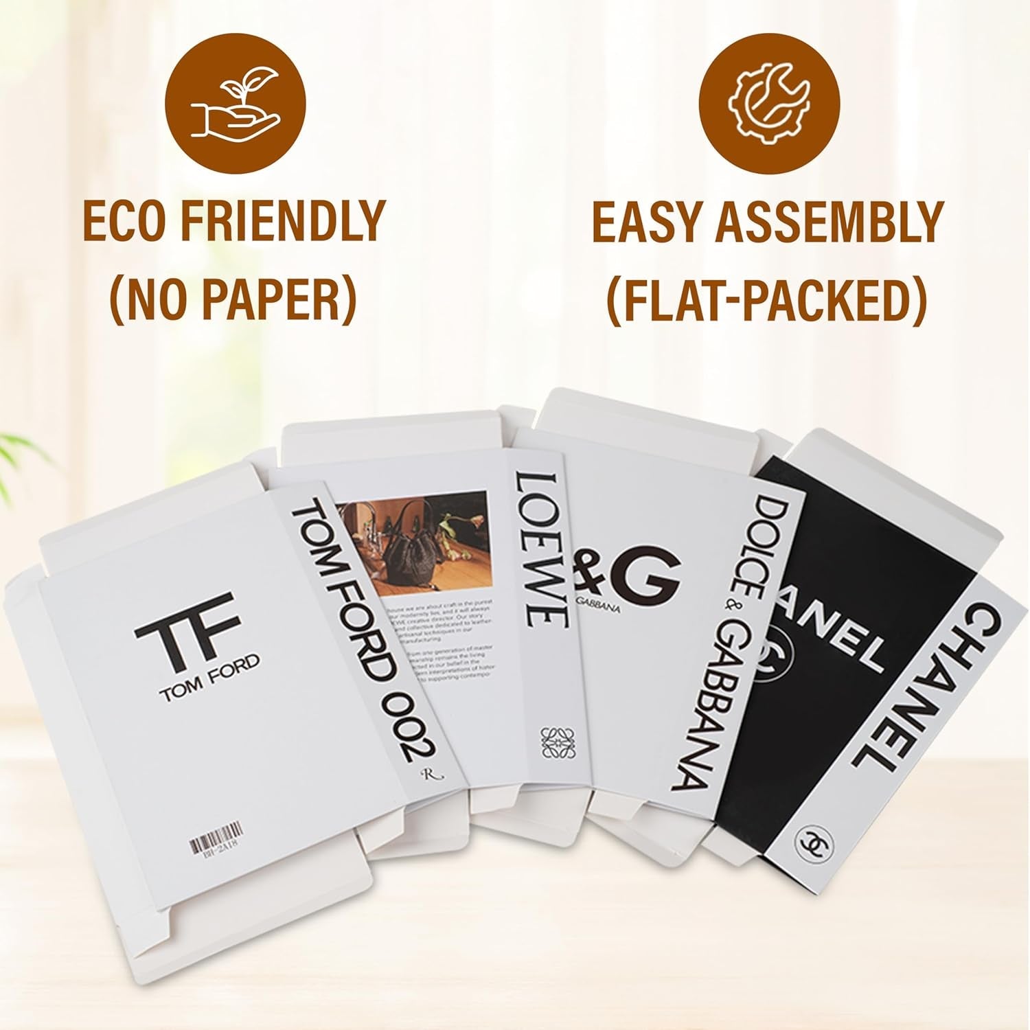 Decorative Books_White – Fake Books for Home & Room Decor, Aesthetic Shelf & Designer Set