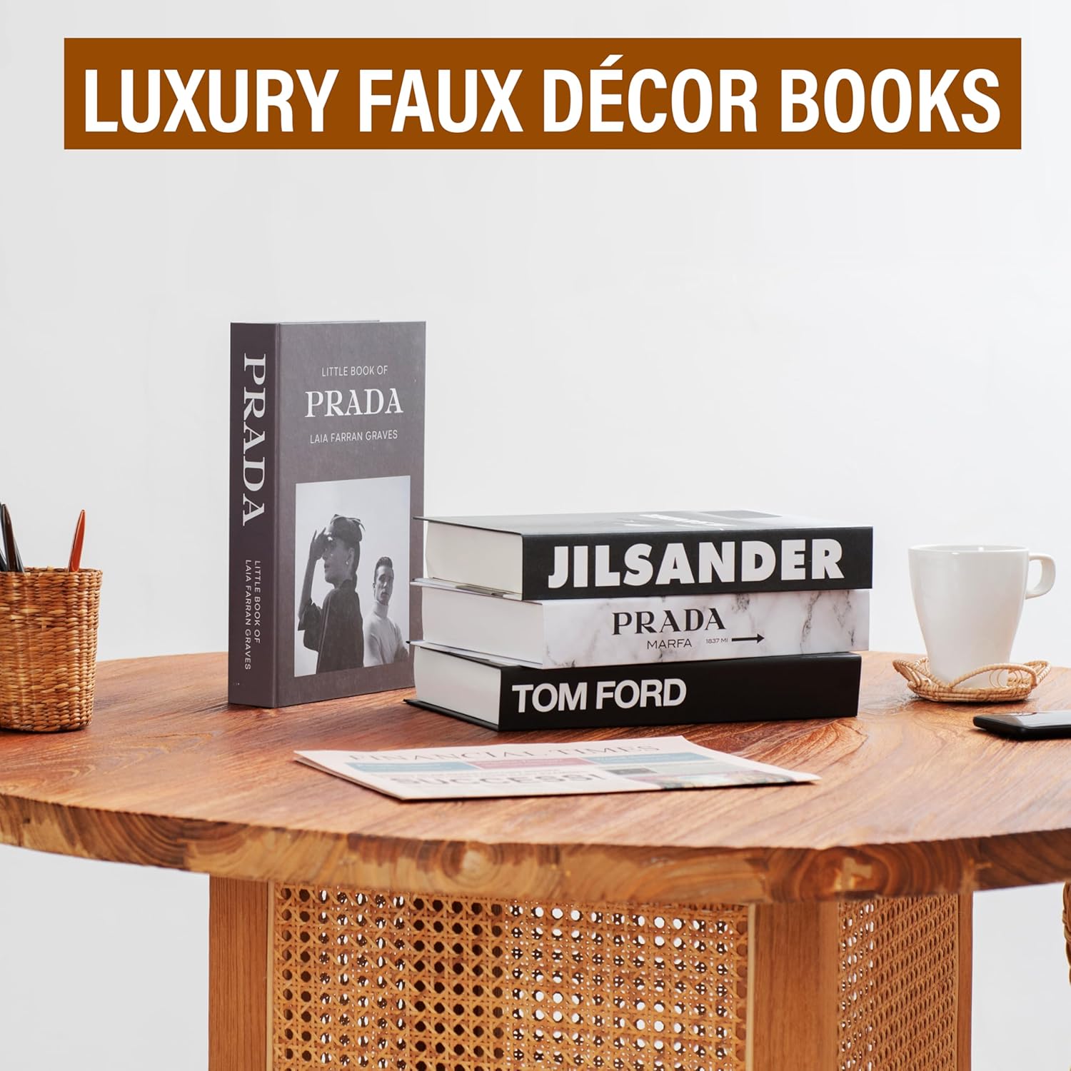 Decorative Books_Marble - Fake Books for Home Decor, Aesthetic Books for Room Decor, Living Room, Preppy, Book Shelf, Shelf Books Decor Set