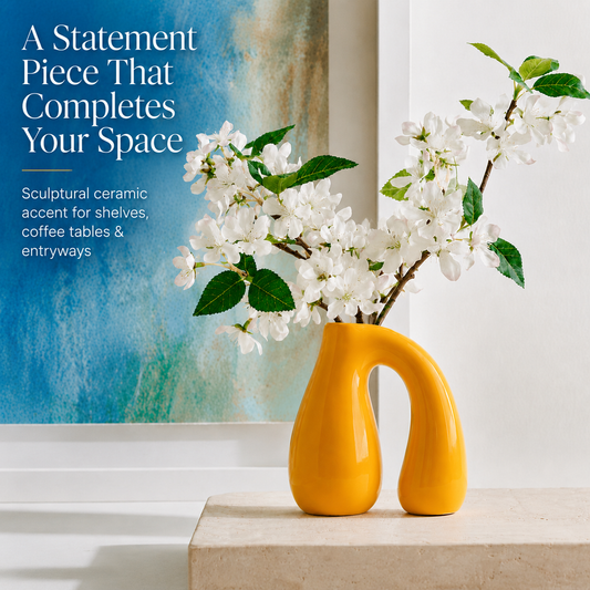 Yellow Ceramic Vase