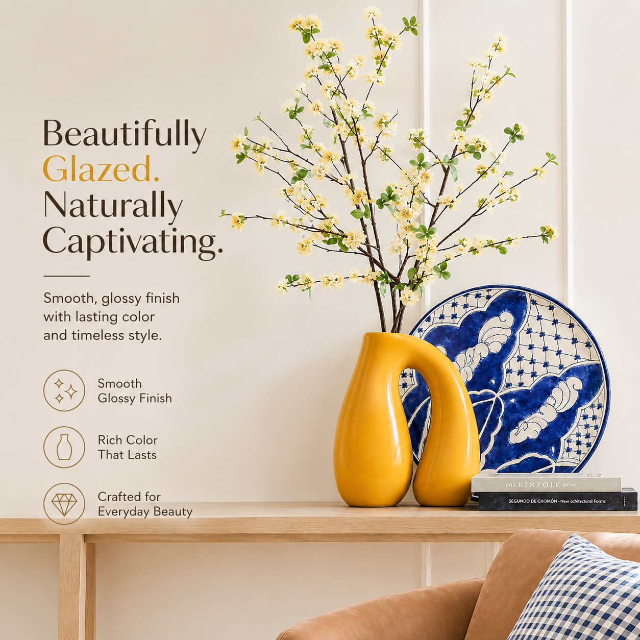Yellow Ceramic Vase