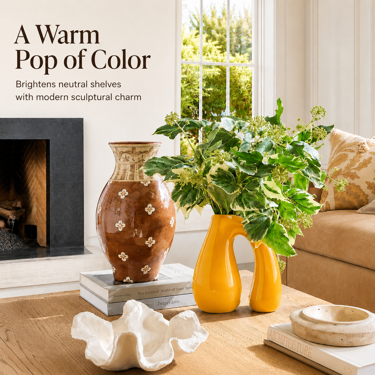 Yellow Ceramic Vase