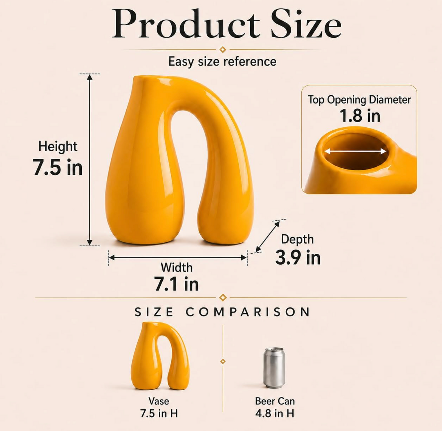 Yellow Ceramic Vase