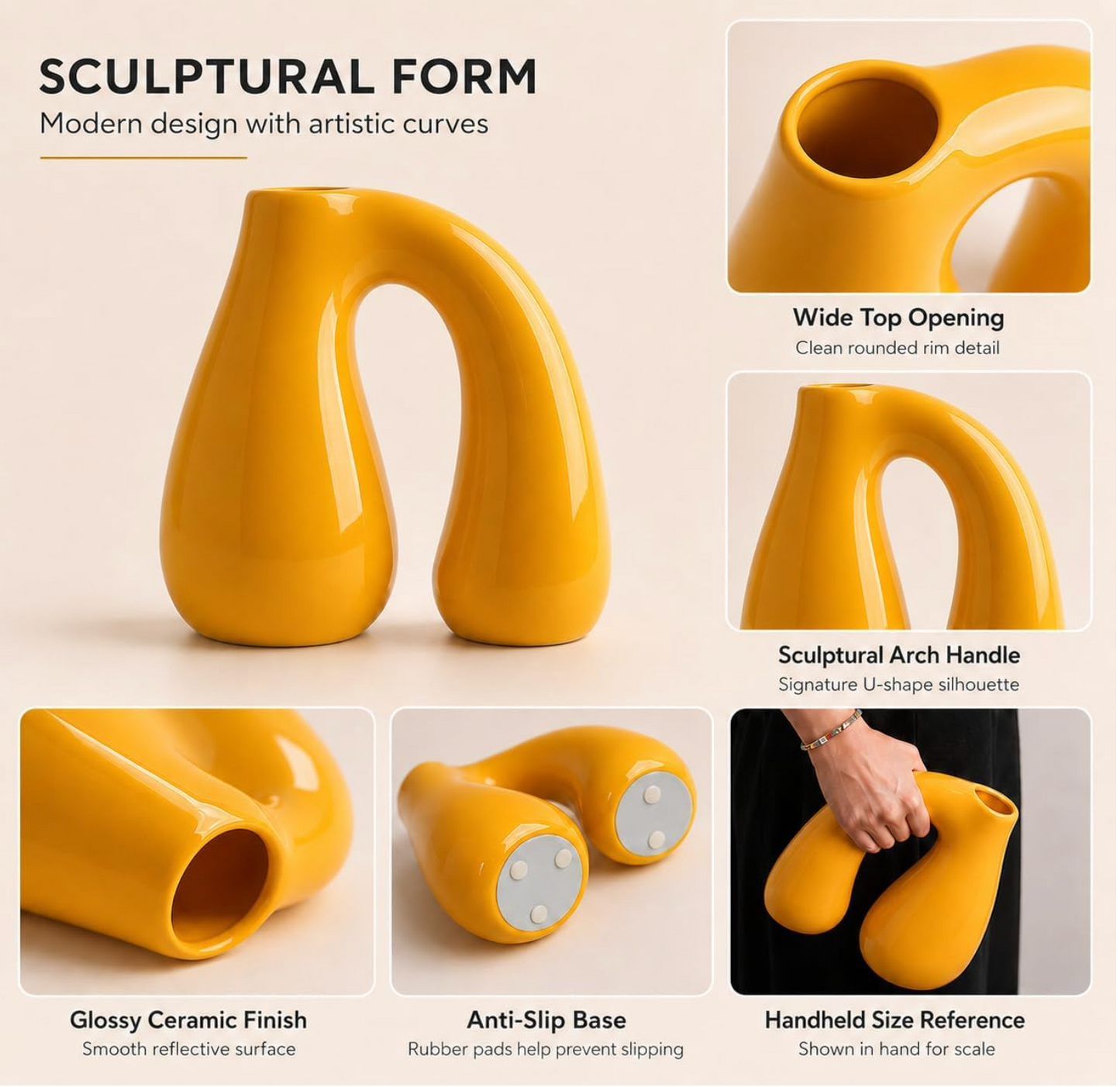 Yellow Ceramic Vase