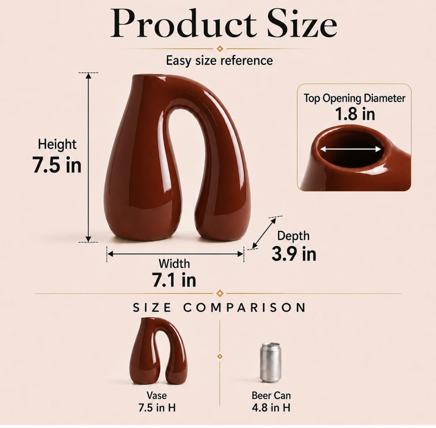 Brown Ceramic Vase