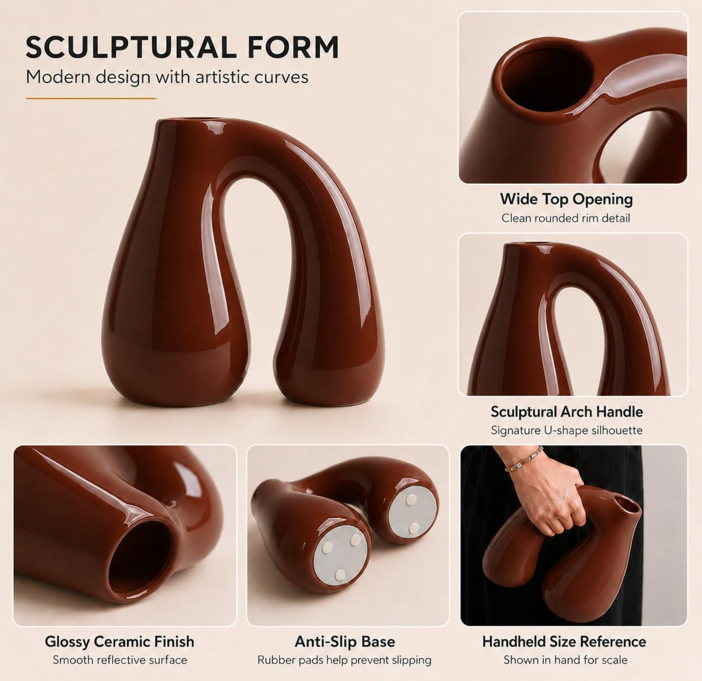 Brown Ceramic Vase