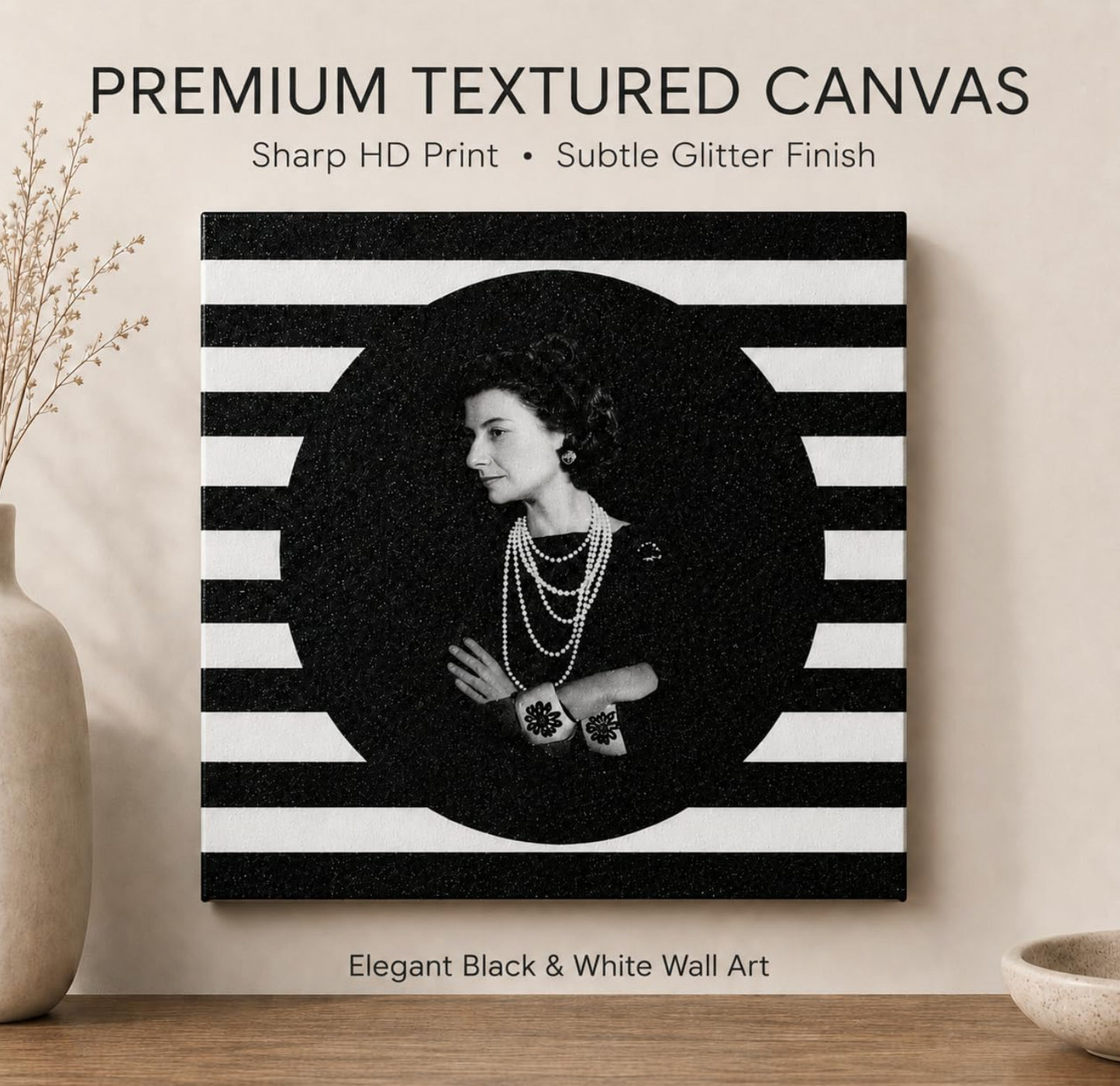 Black & White Fashion Wall Art (Set of 4)