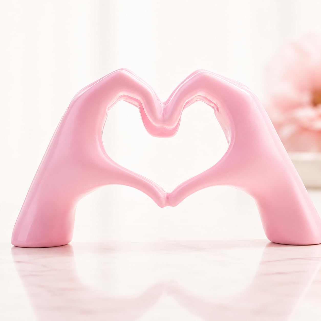 Heart Hands Sculpture Pink — MAIN