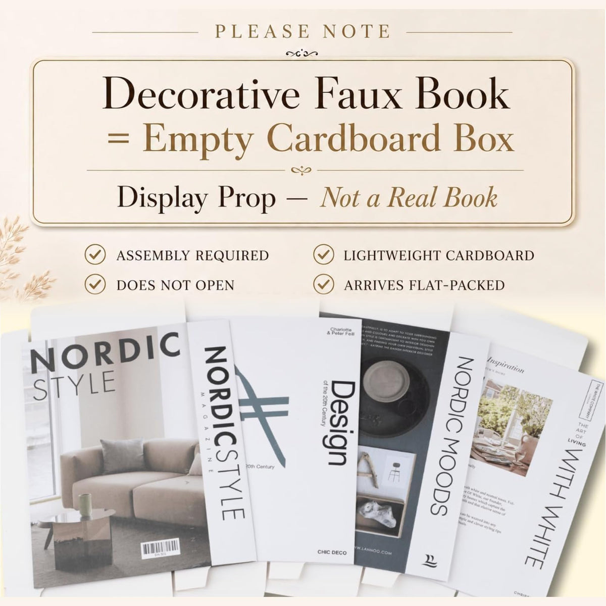 Black decorative book set — PT01