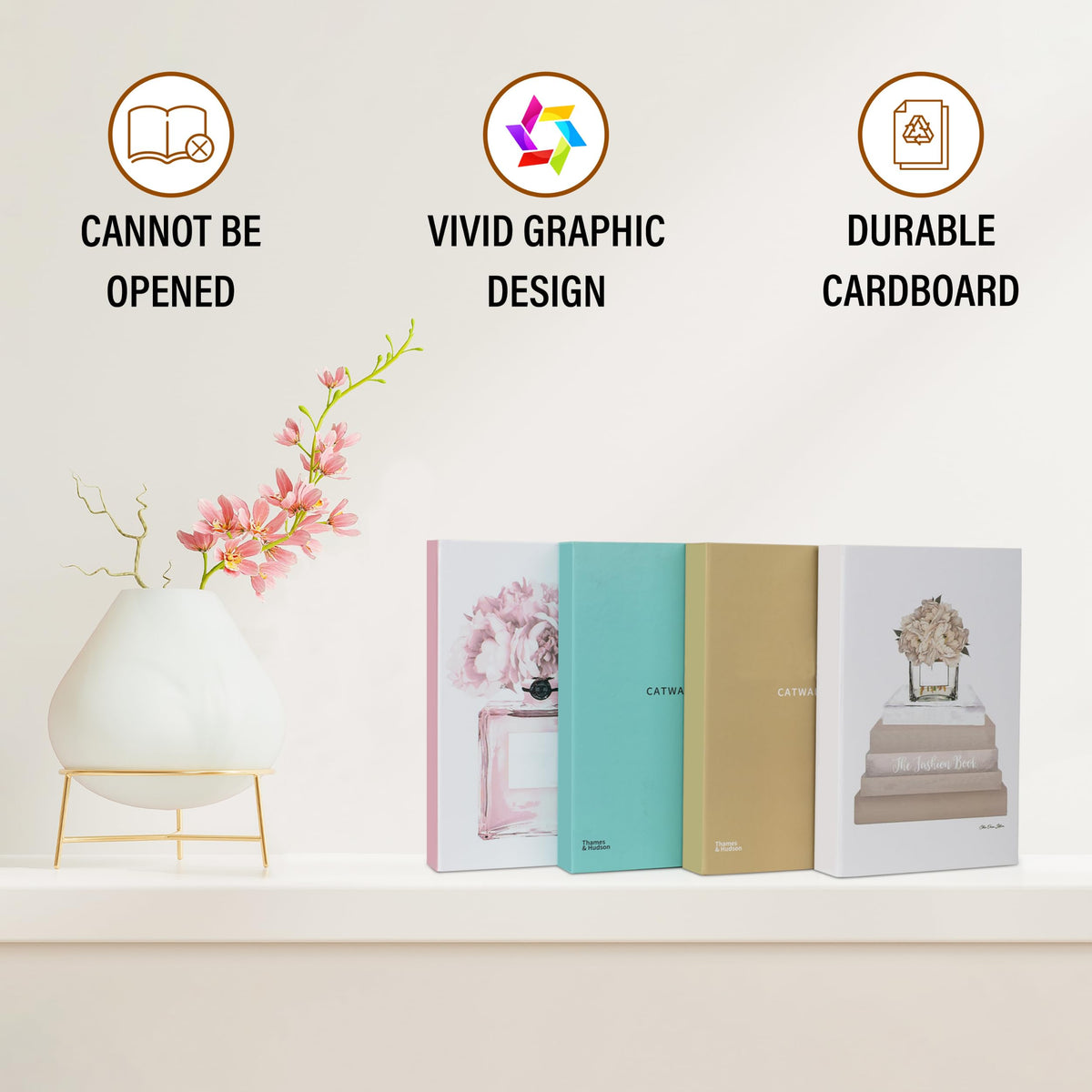 Blush decorative book set — PT05