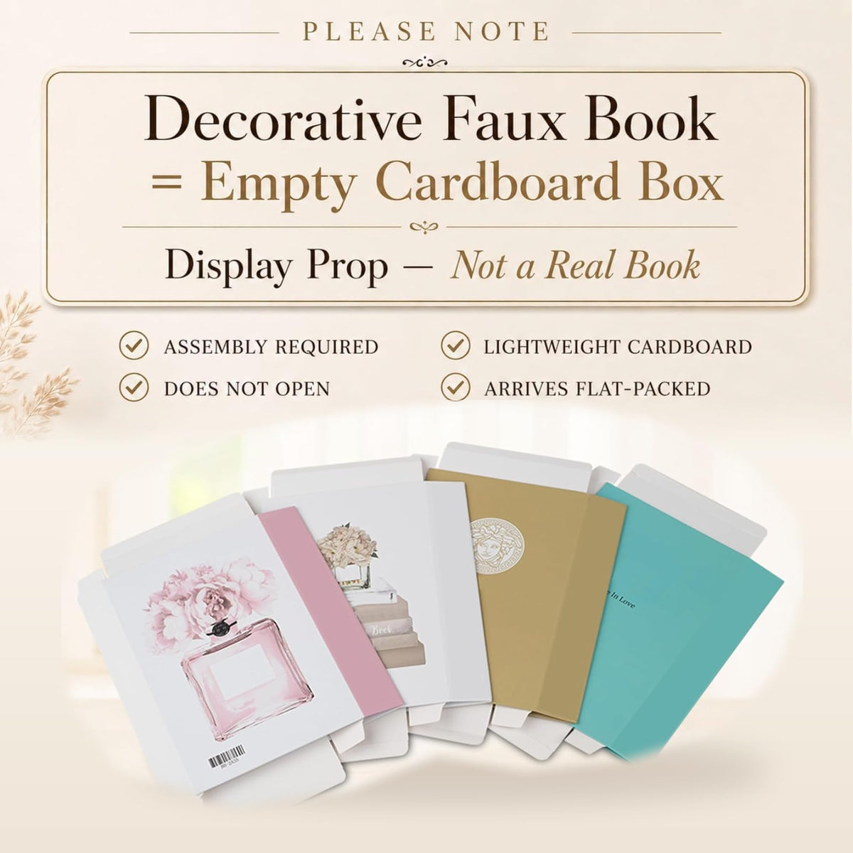 Blush decorative book set — PT01