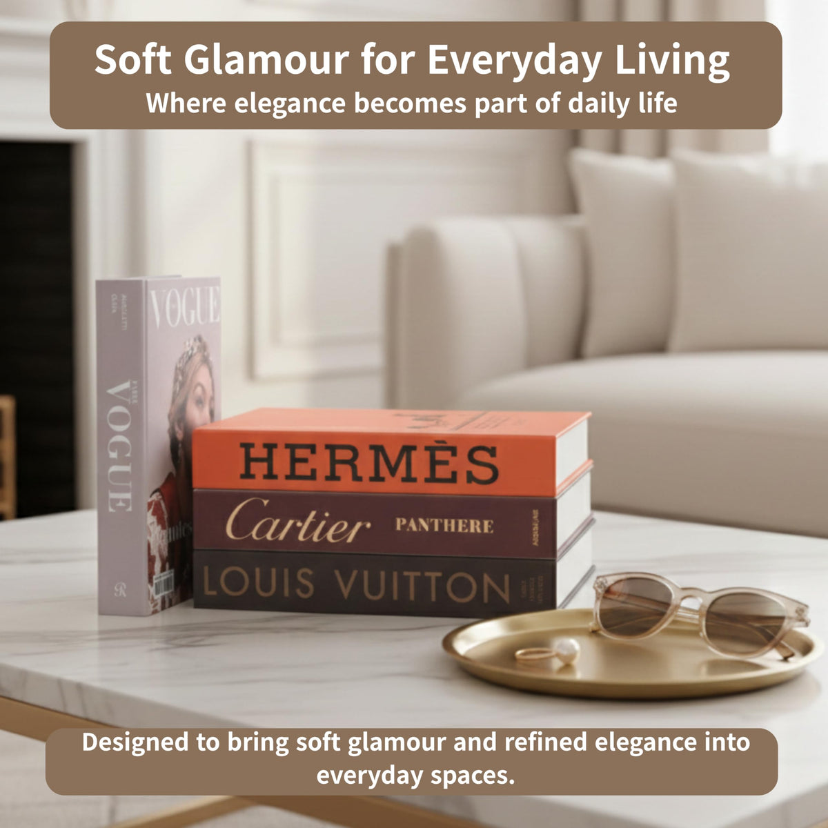 Glam decorative book set — PT07