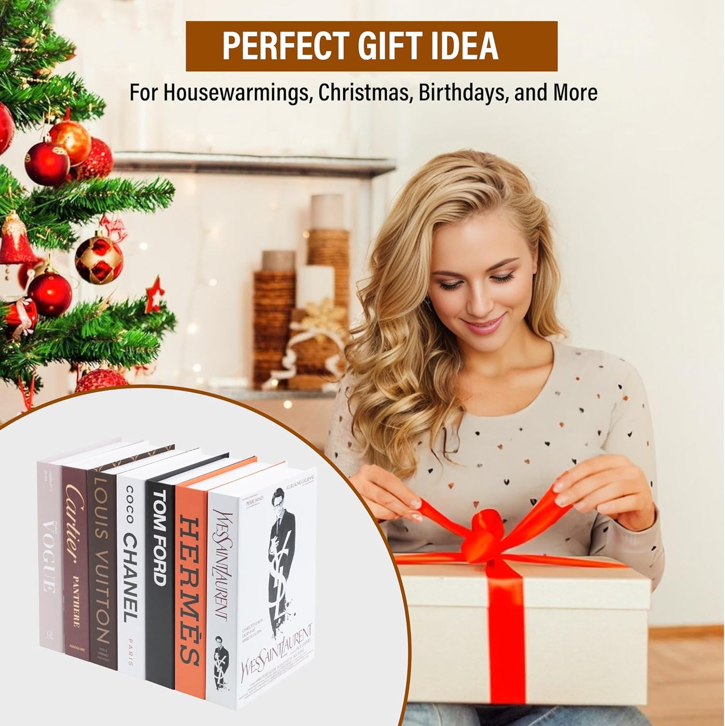 Decorative Faux Books Set for Home and Shelf Aesthetics, Ideal for Living Room and Room Decor