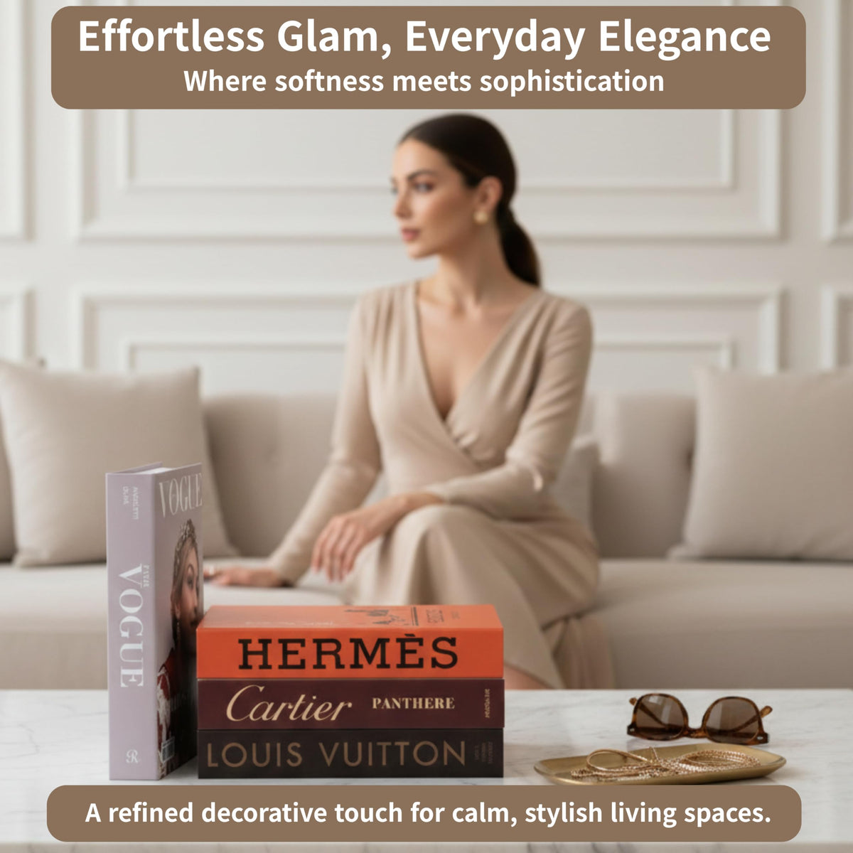 Glam decorative book set — PT06