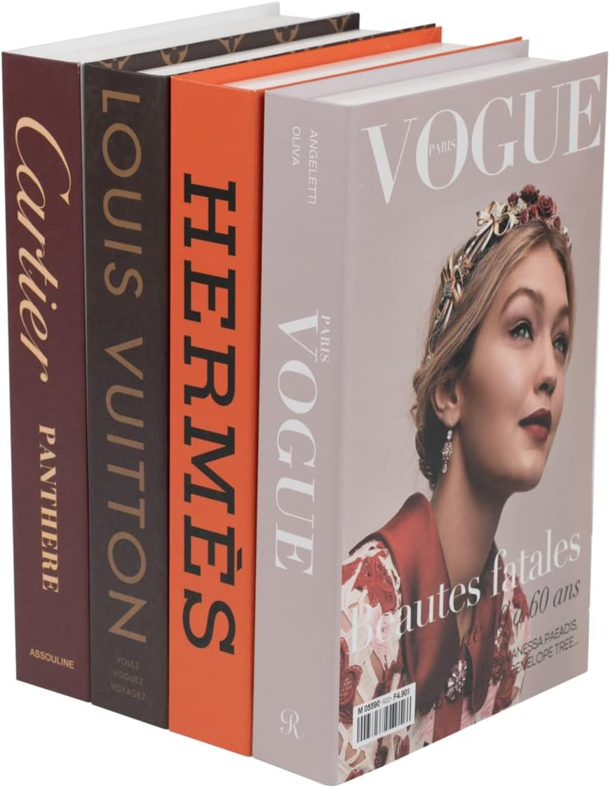 Decorative Books_Glam - Fake Books for Home Decor, Aesthetic Book for Room Decoration, Living Room, Preppy, Book Shelf, Shelf, Designer Books Decor Set