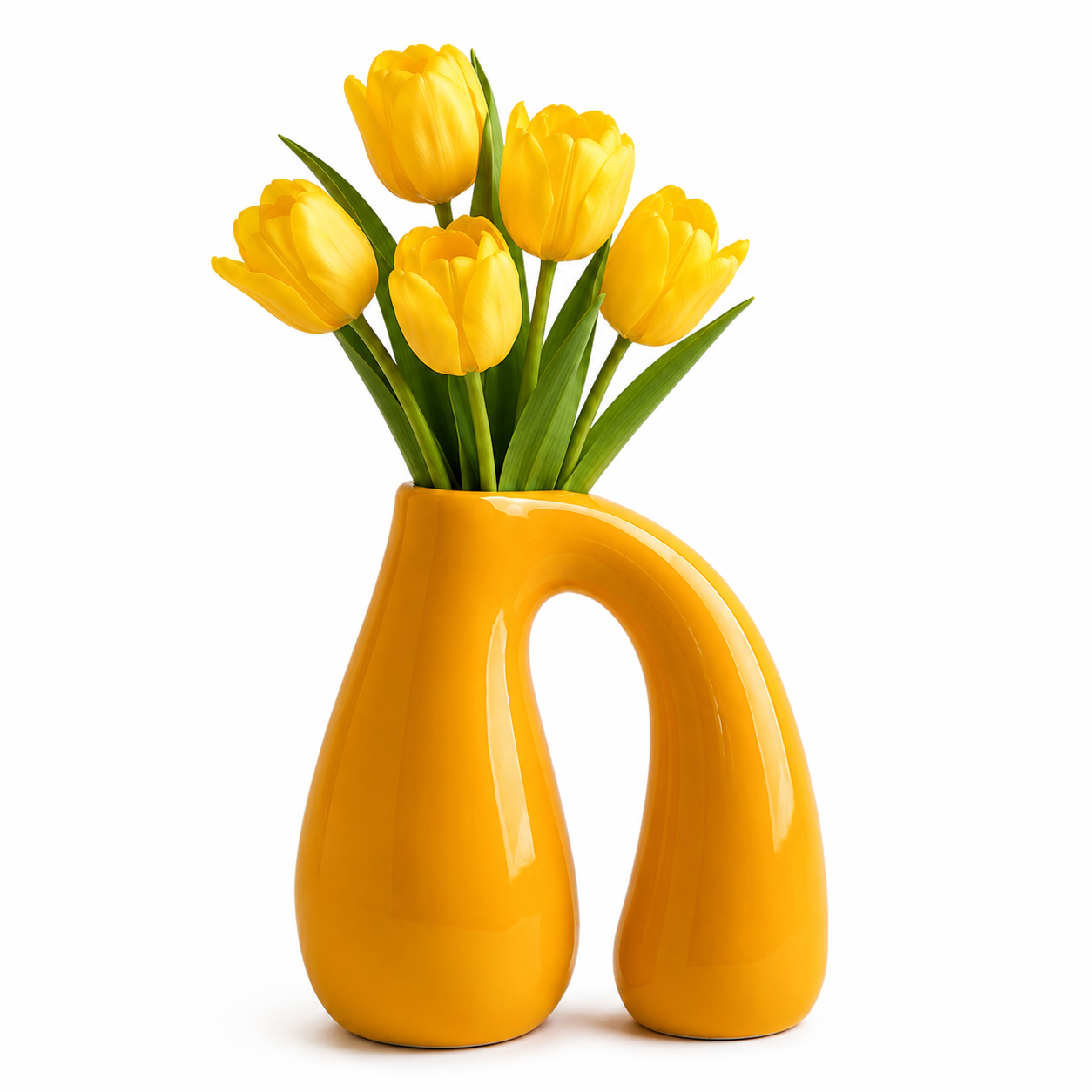 Yellow Ceramic Vase