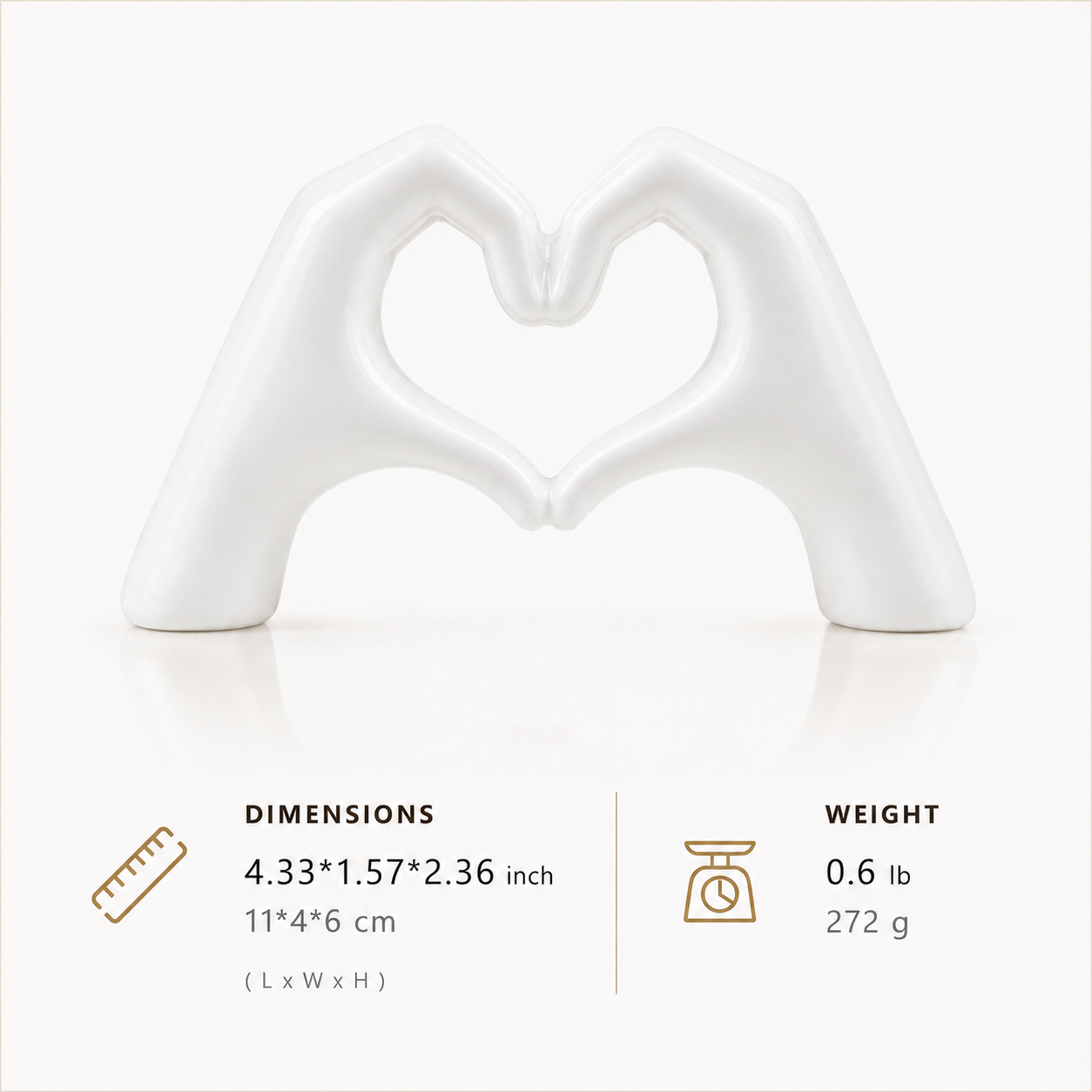 Heart Hands Sculpture
