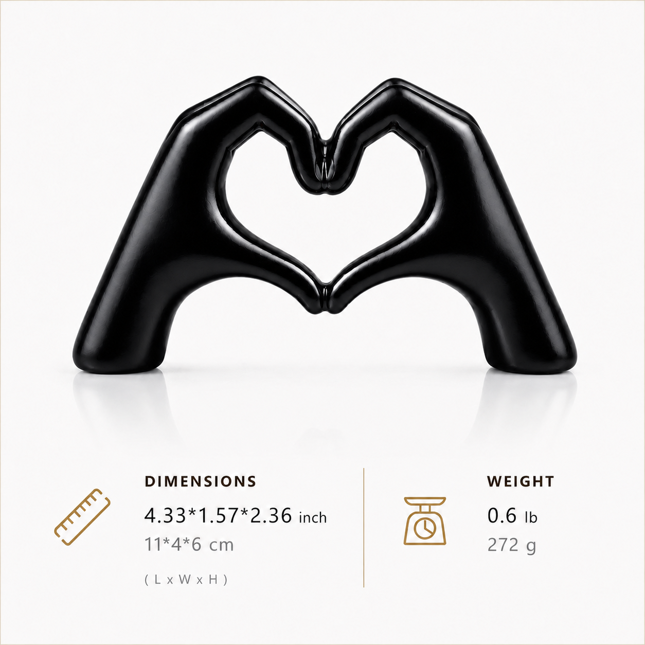 Heart Hands Sculpture