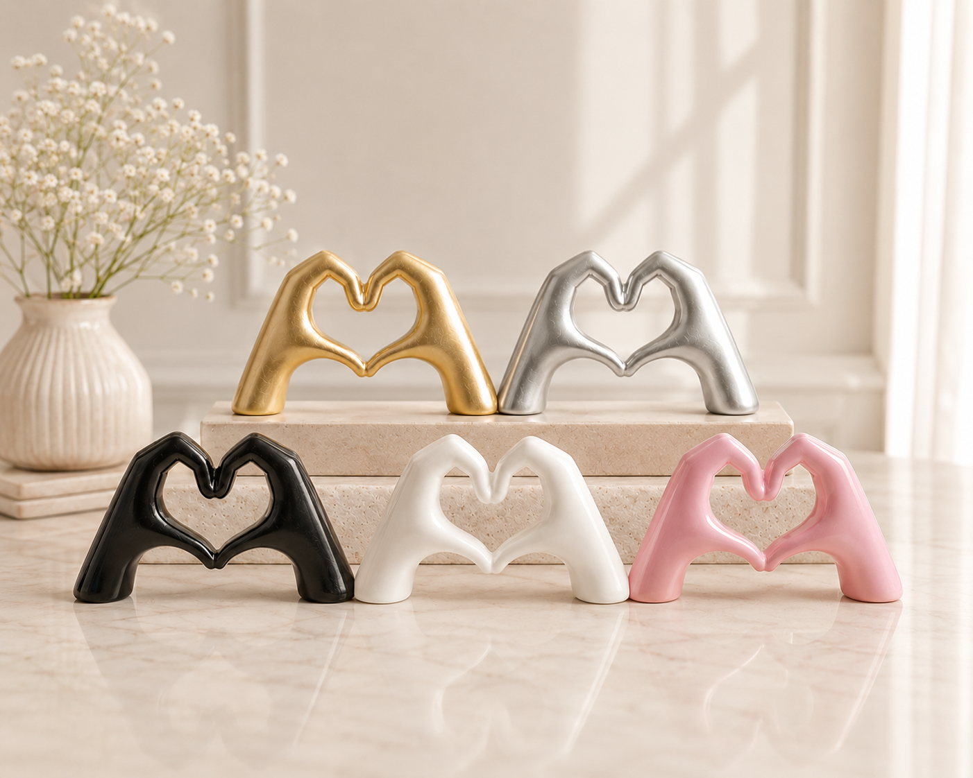 Heart Hands Sculpture