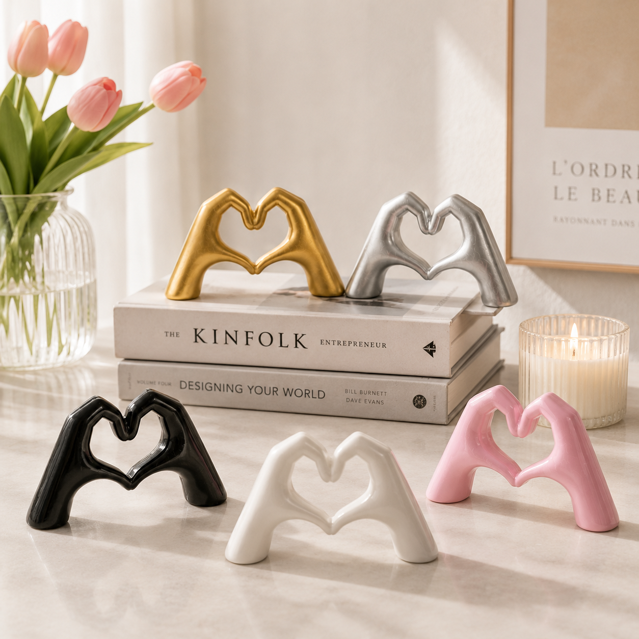 Heart Hands Sculpture