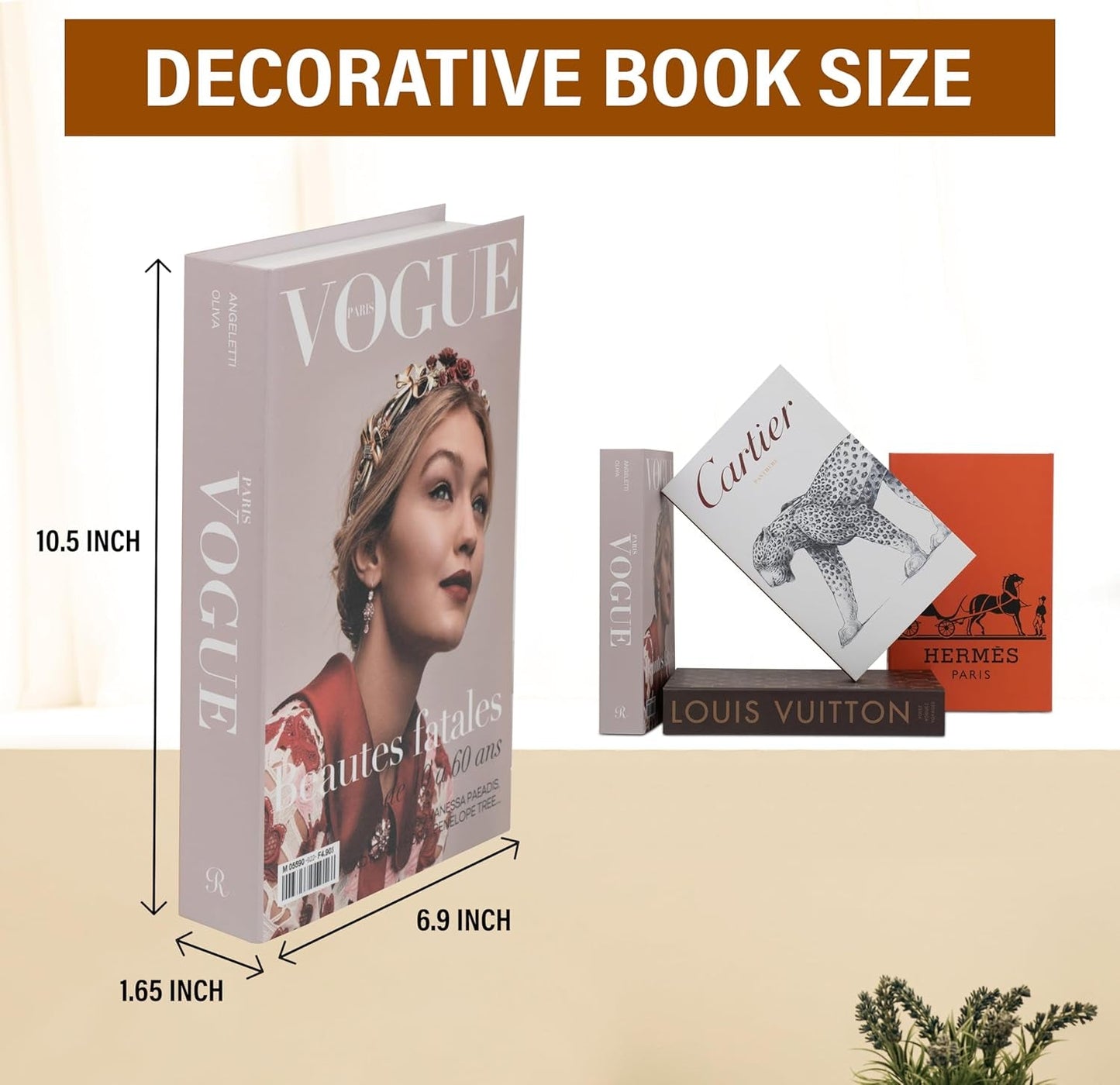 Decorative Books_Glam - Fake Books for Home Decor, Aesthetic Book for Room Decoration, Living Room, Preppy, Book Shelf, Shelf, Designer Books Decor Set